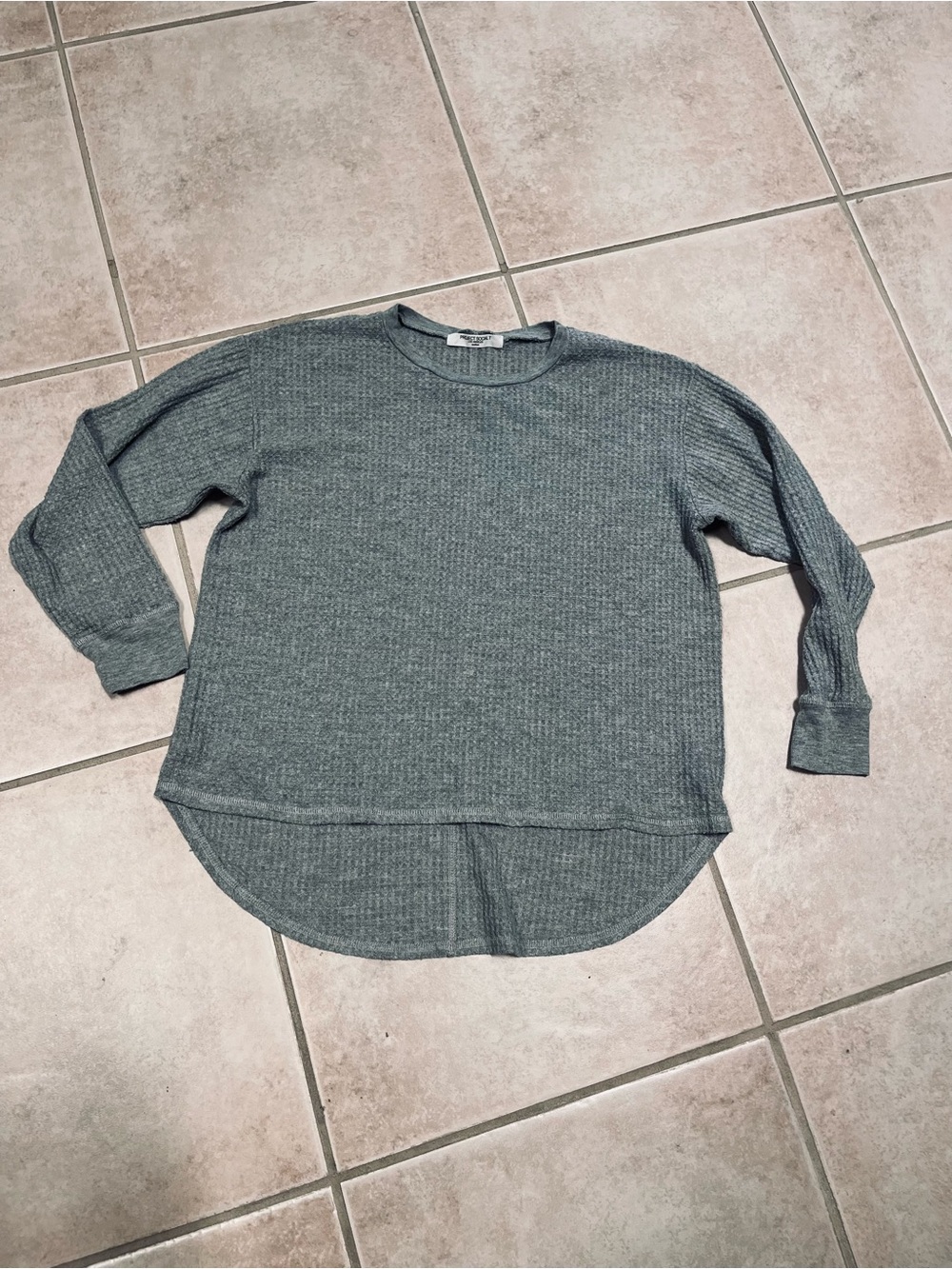 Project Social T Washed Slate Textured Crewneck